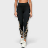 Leggings a vita alta leopardati
