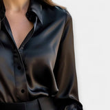 Vittoria - Blusa in raso con colletto