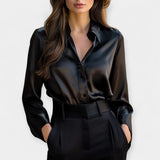 Vittoria - Blusa in raso con colletto