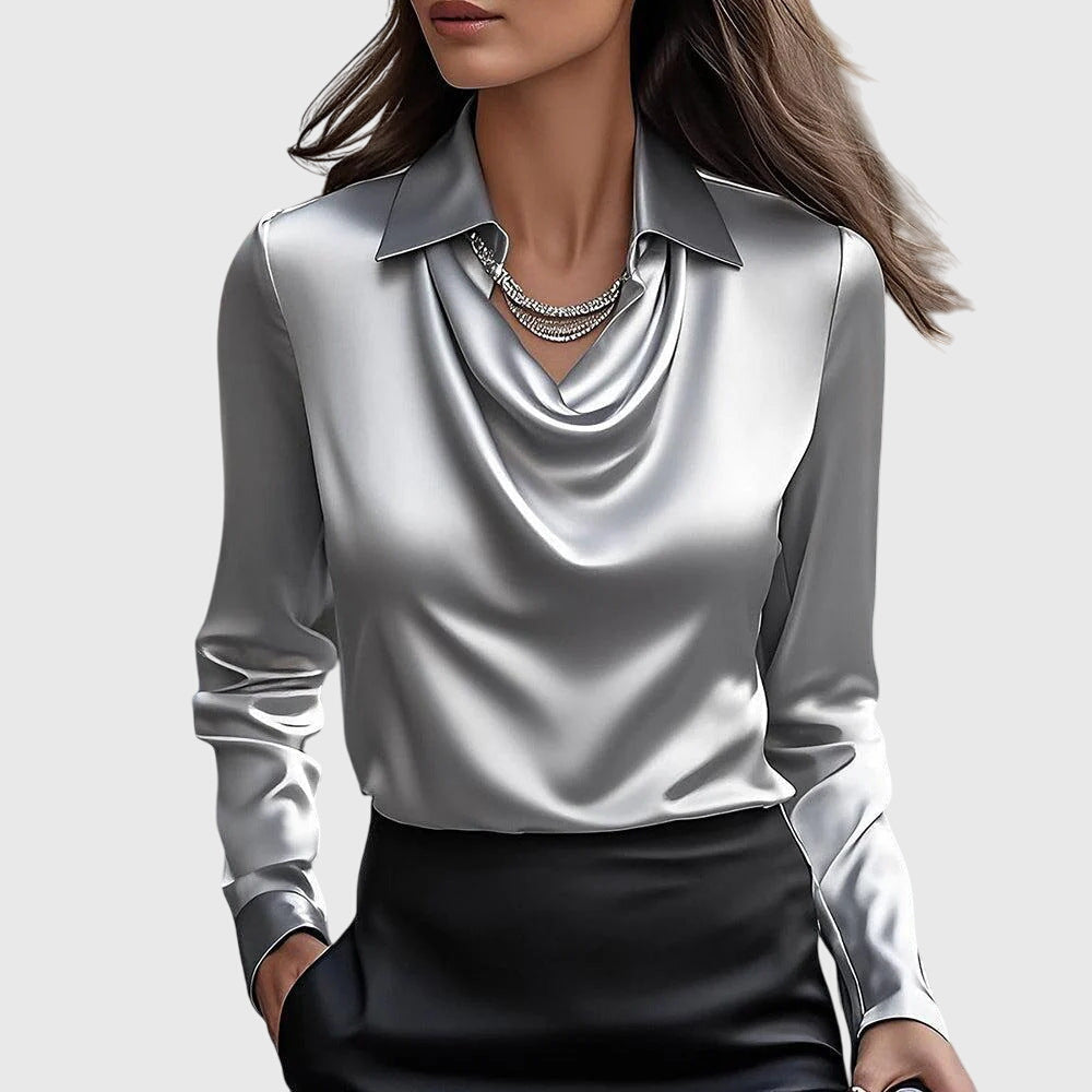 Dania - Blusa elegante in raso lucido