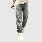 Pantaloni in jeans jacquard