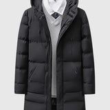 Giovanni - Cappotto lungo trapuntato con cappuccio