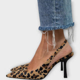 Décolleté leopardate con cinturino posteriore