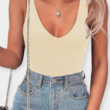 Top senza spalline con scollo a V