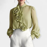 T-shirt con rose 3D