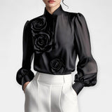 T-shirt con rose 3D