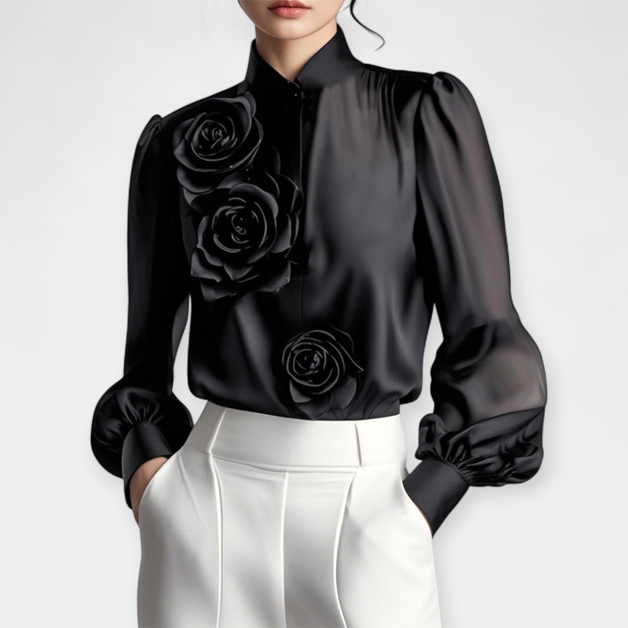 T-shirt con rose 3D