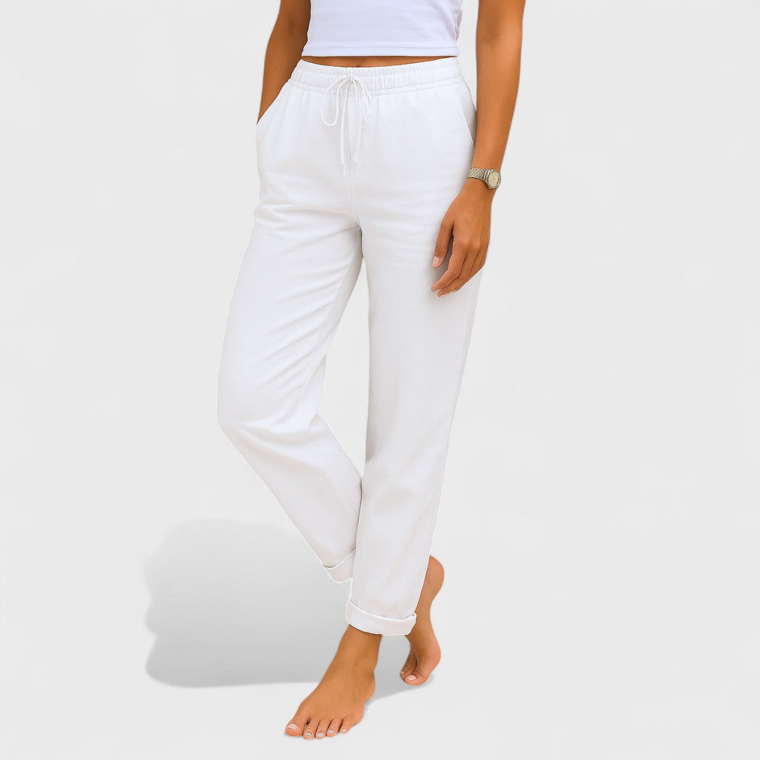 Clara - Pantaloni stretch in lino