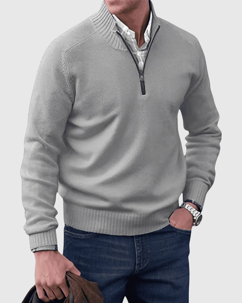 Fabio - Cardigan con zip