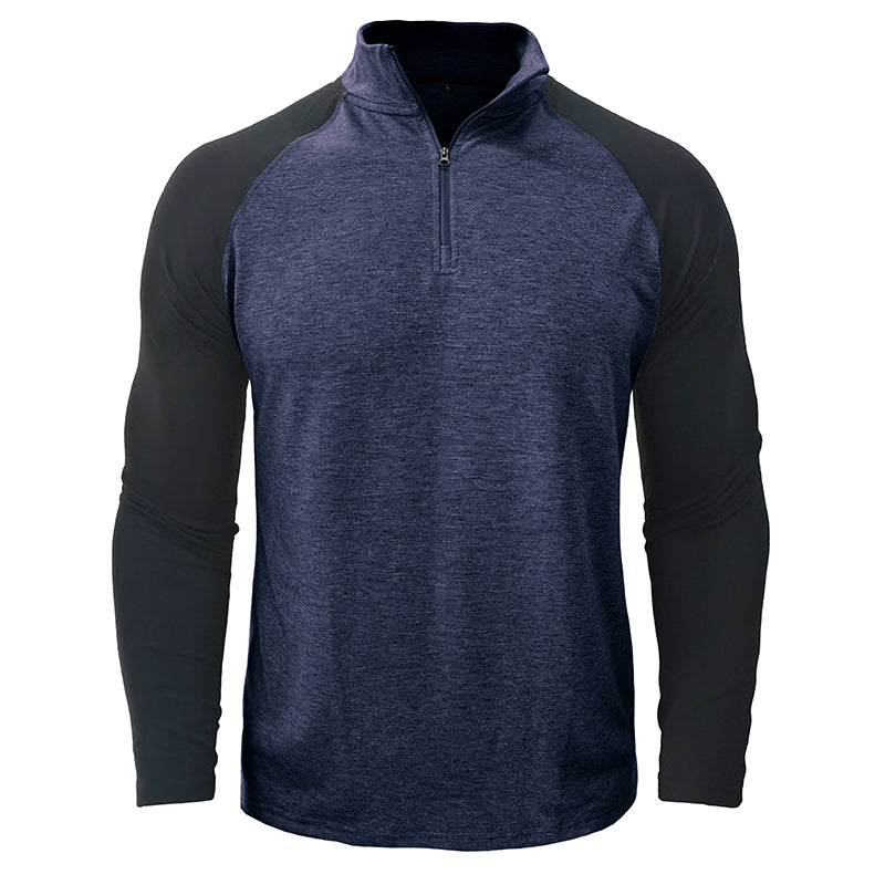 Camicia in cotone con collo alla coreana