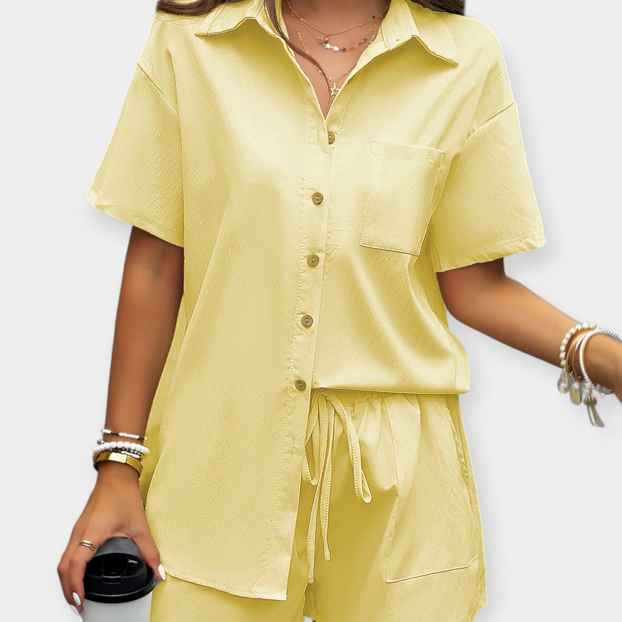 Carolina - Completo comodo con camicia e shorts