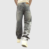 Pantaloni in jeans jacquard