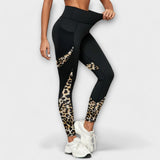 Leggings a vita alta leopardati