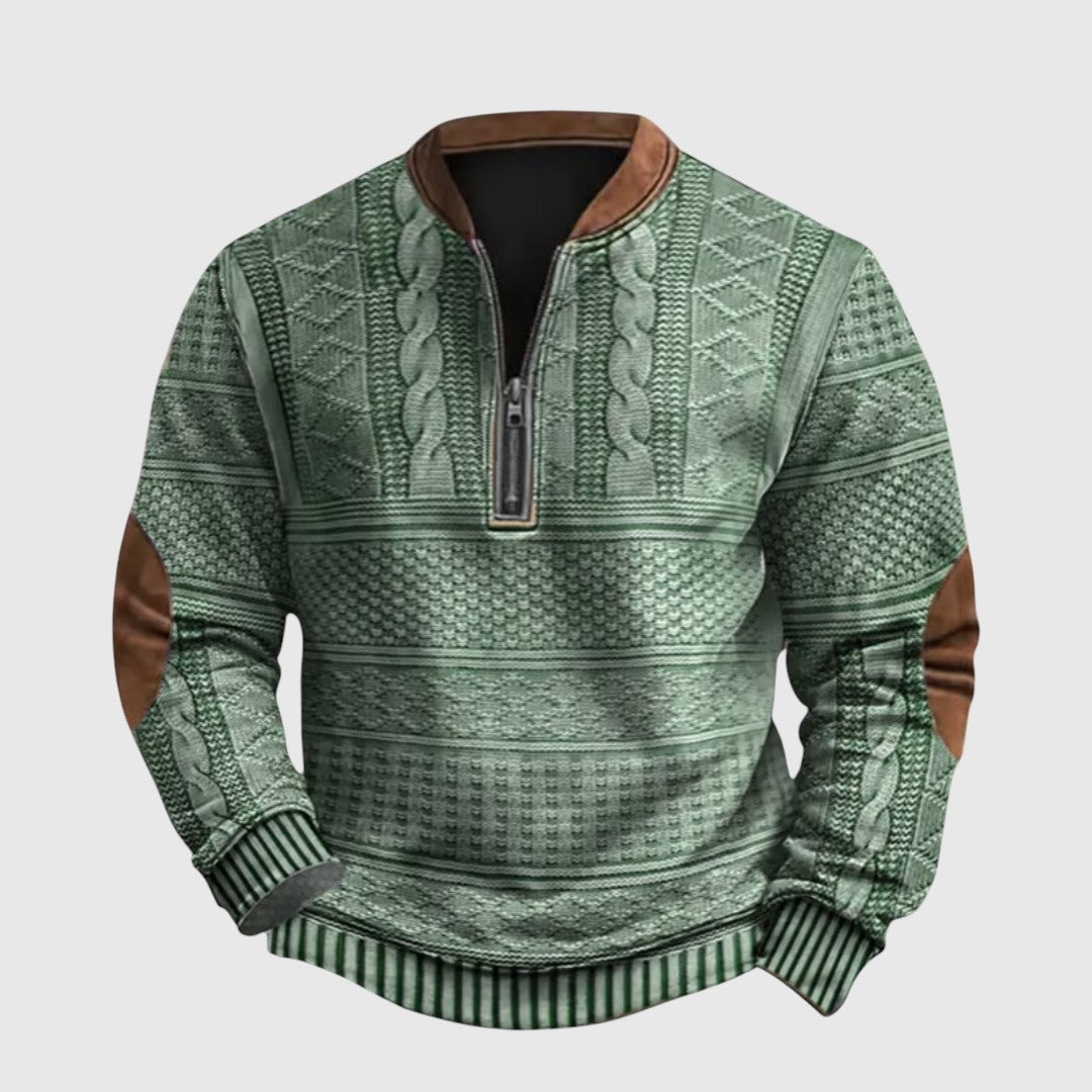 Carlo - Maglione con mezza zip