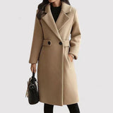 Clara - Cappotto in lana con cintura
