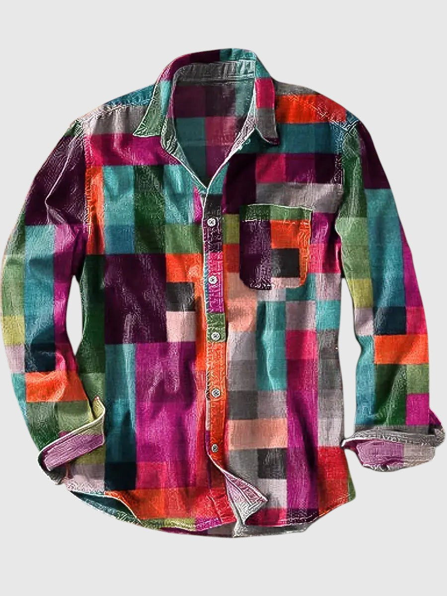 Gioele - Camicia stampata a maniche lunghe