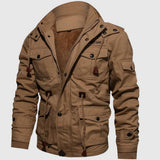 Davide - Giacca militare a collo alto con più tasche
