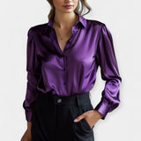 Vittoria - Blusa in raso con colletto