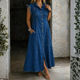 Leontina - Abito in denim taglie forti