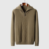 Angelo - Gilet Taranto con zip in lana merino