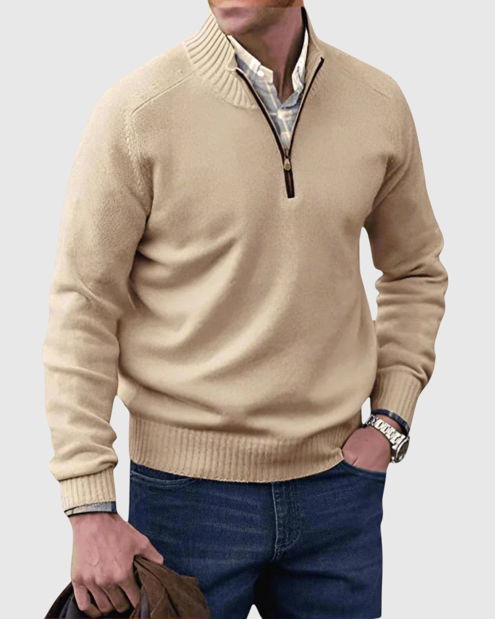 Fabio - Cardigan con zip