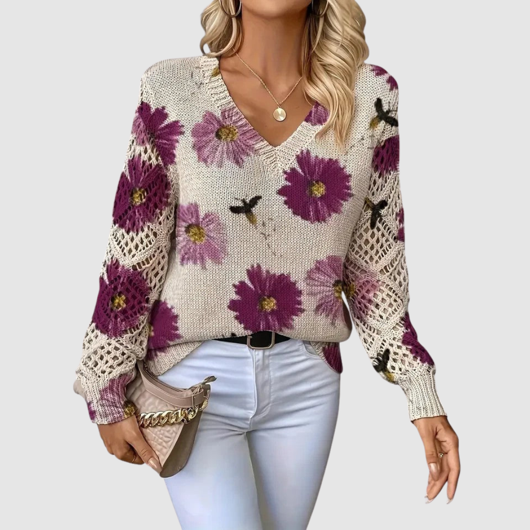 Ursula - Maglione elegante a fiori