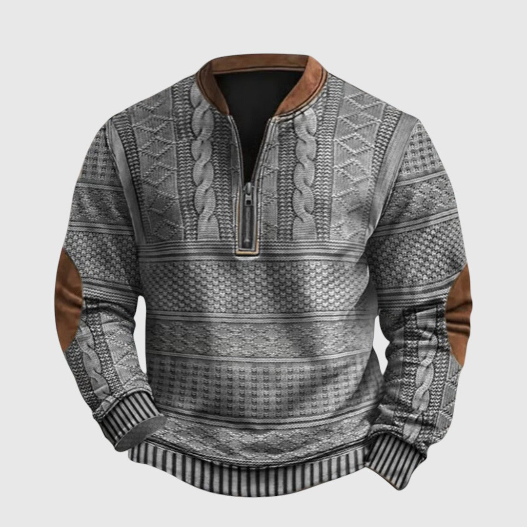 Carlo - Maglione con mezza zip