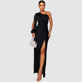 Ursula - Abito lungo elegante monospalla