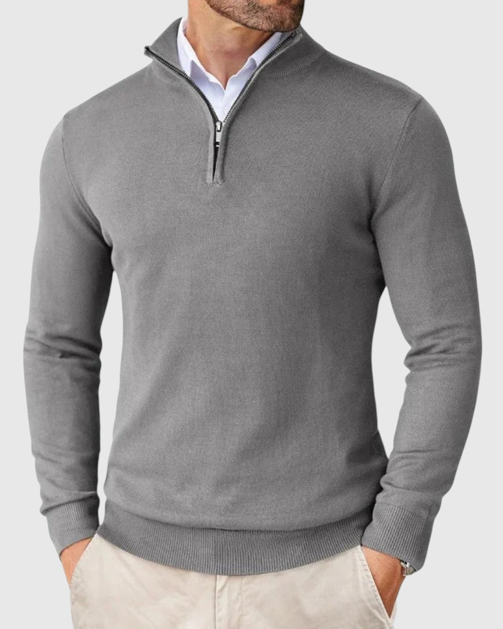 Claudio - Camicia con zip Romeo