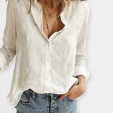 Erminia - Blusa comoda in tessuto di lino