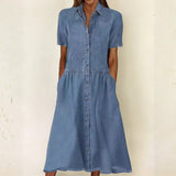 Carolina - Abito in denim a maniche corte