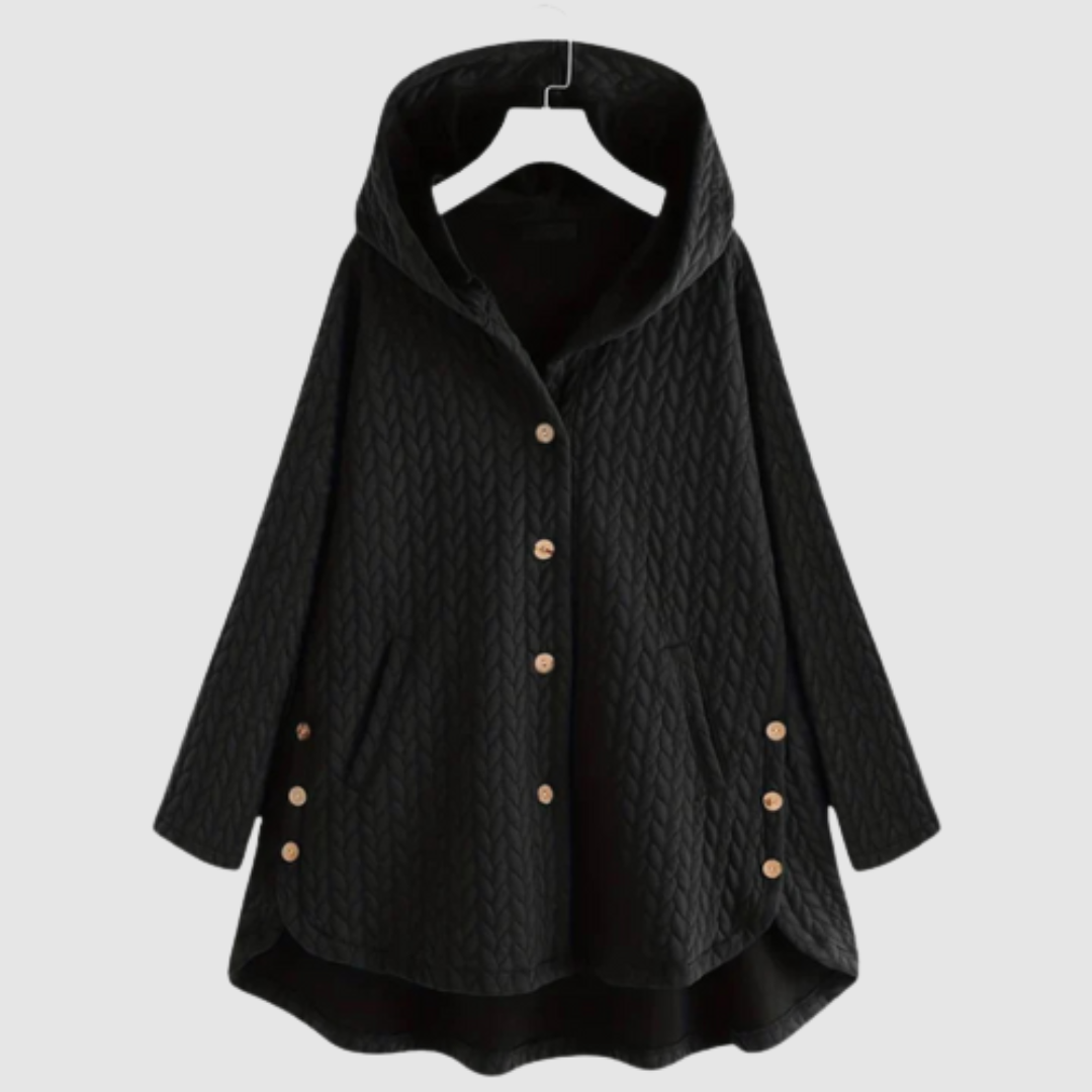 Susanna - Cappotto trapuntato con cappuccio e bottoni