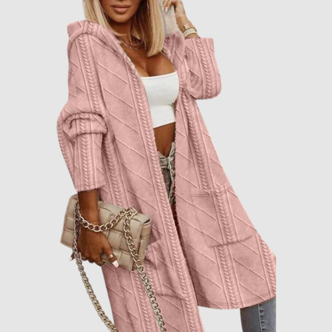 Lucia - Cardigan lungo con cappuccio
