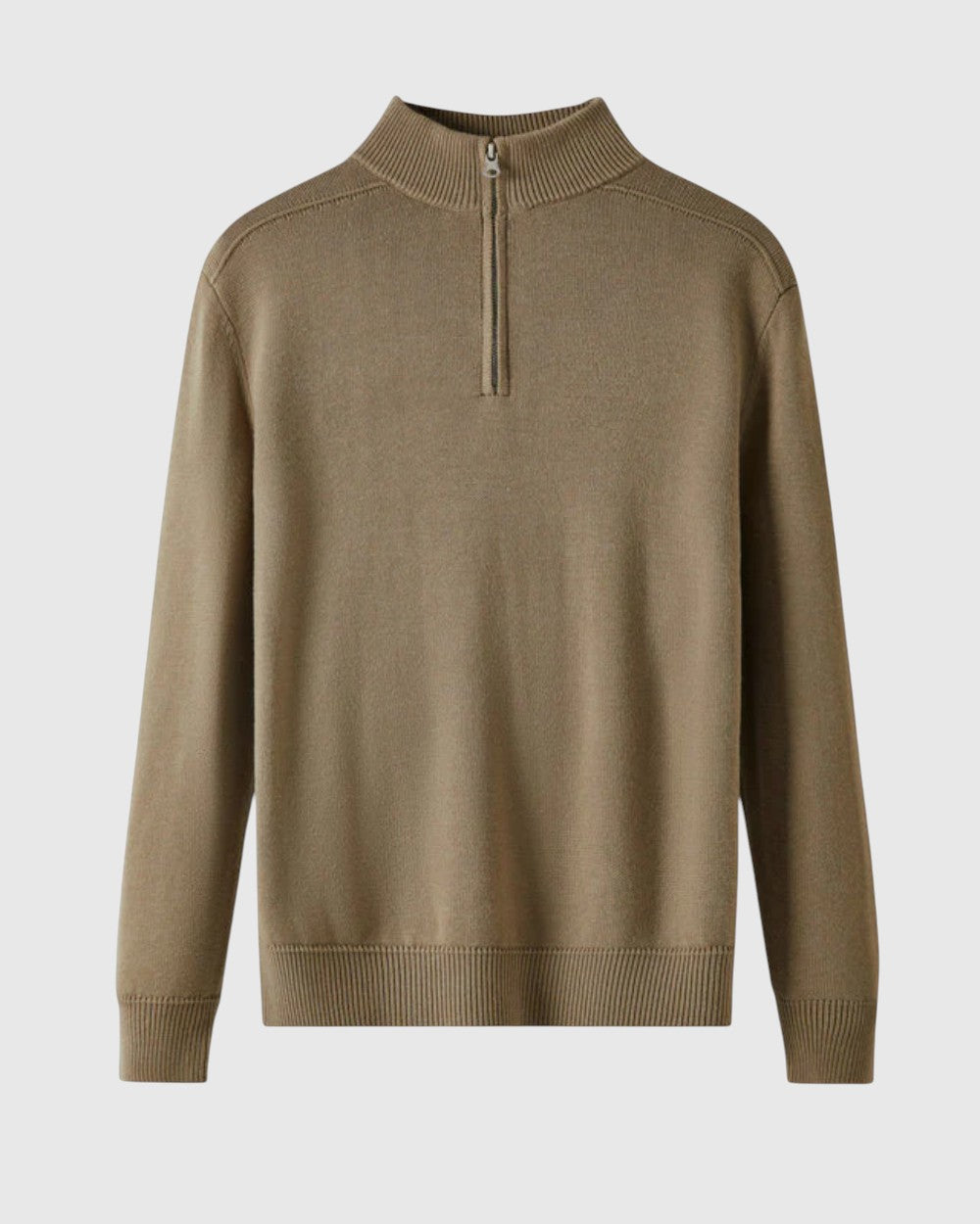 Alberto - Maglione Capri con zip in lana merino