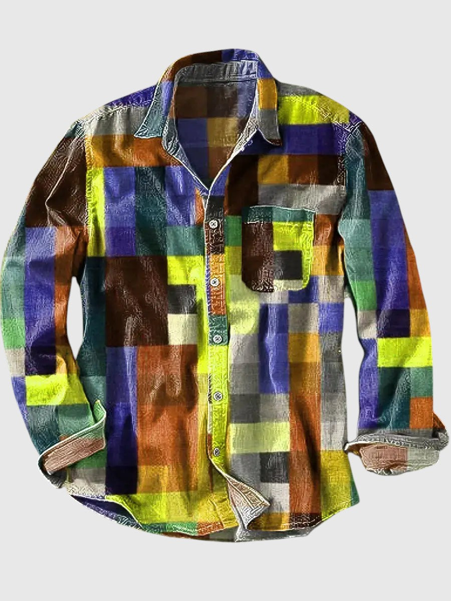Gioele - Camicia stampata a maniche lunghe