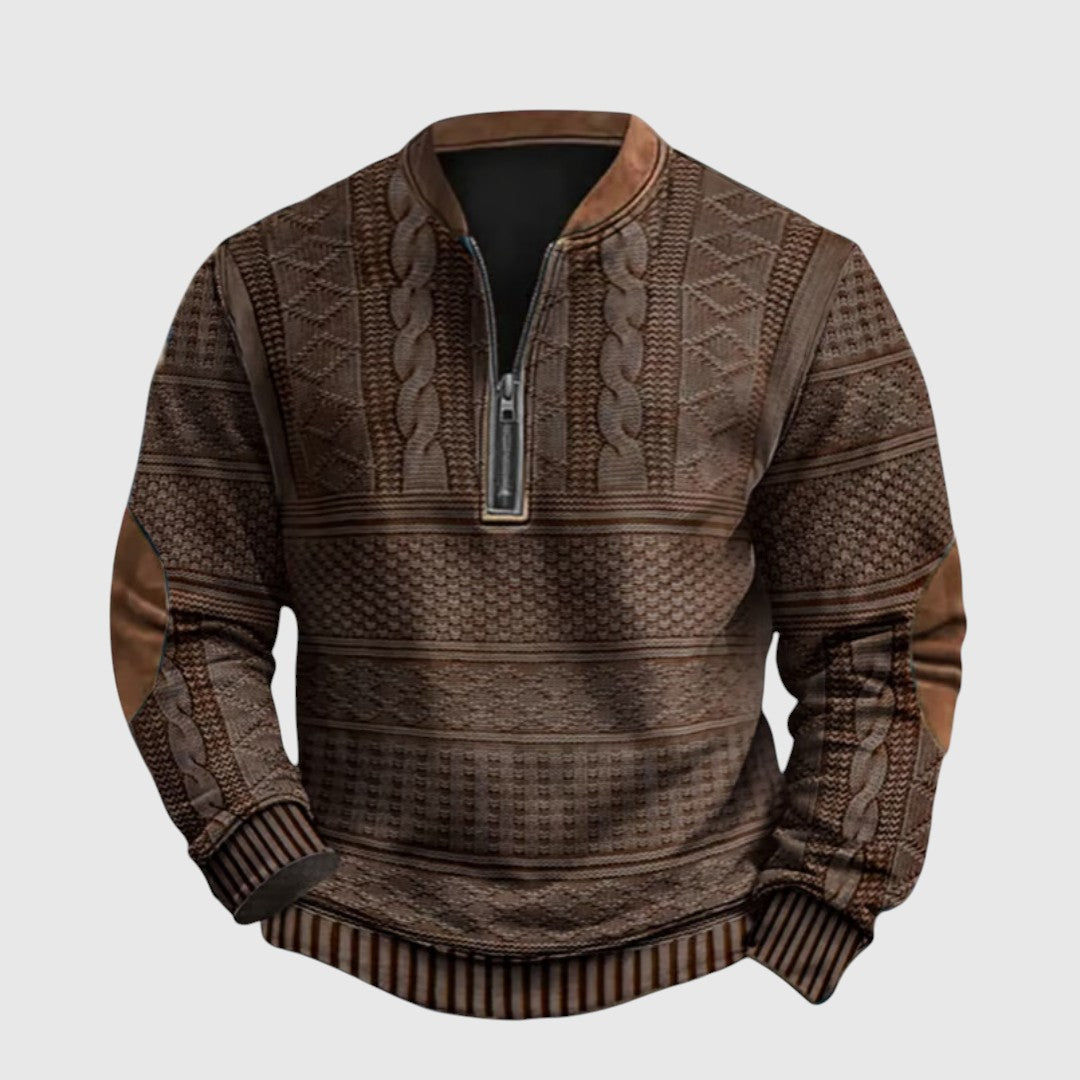 Carlo - Maglione con mezza zip