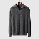 Angelo - Gilet Taranto con zip in lana merino