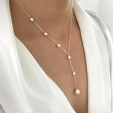 Collana di perle vintage con pendente