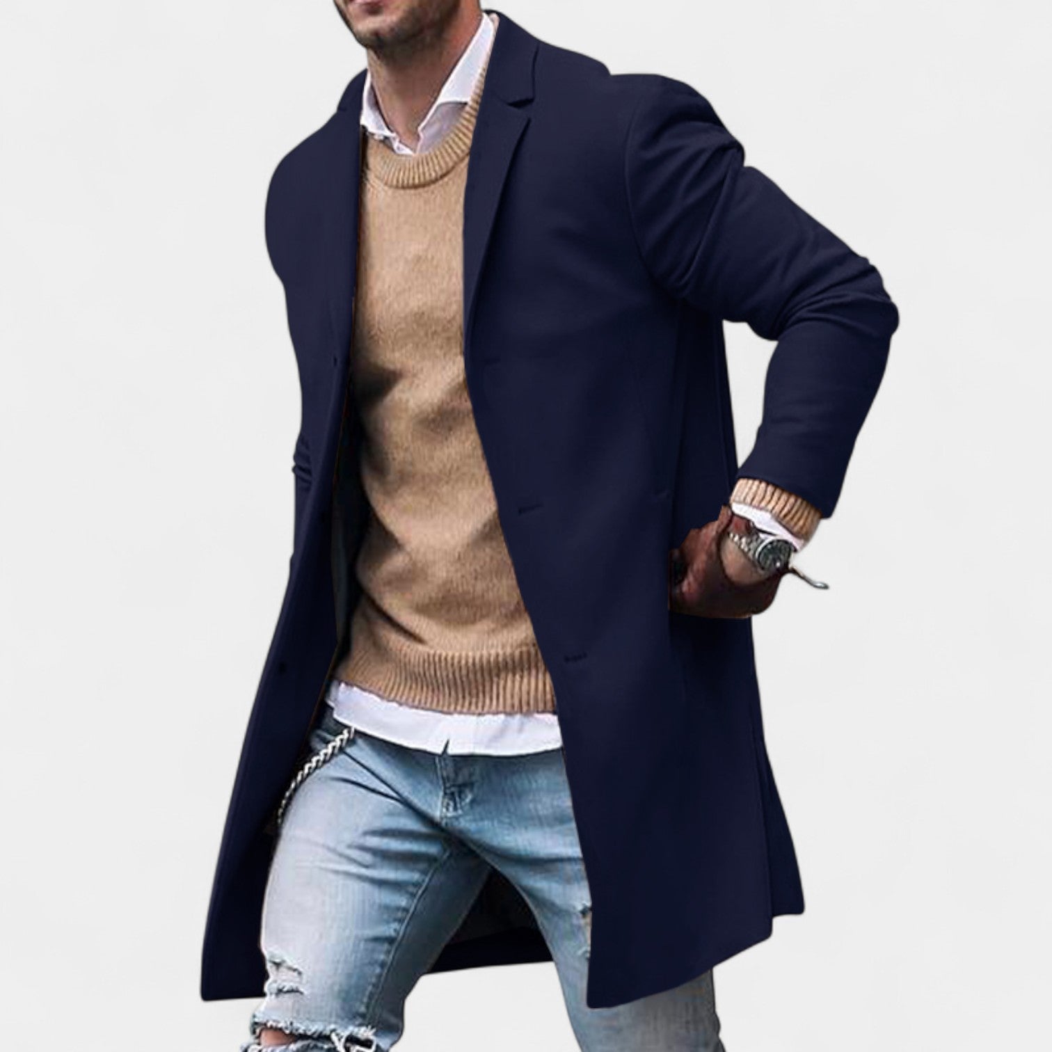 Daniele - Cappotto elegante da uomo con revers