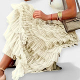 Valeria - Gonna boho con finitura in rete e raso