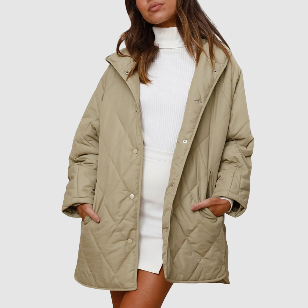 Cristina - Cappotto invernale oversize con cappuccio