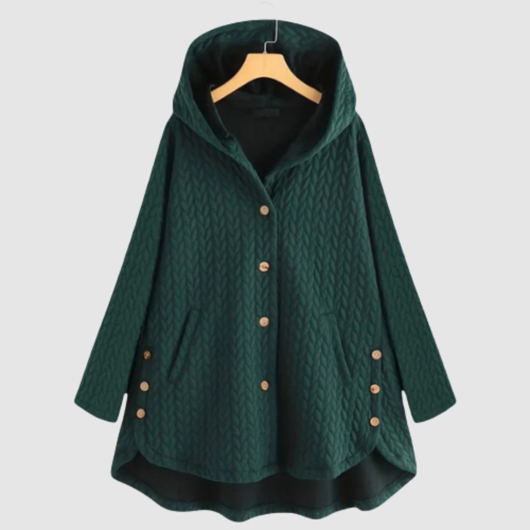 Susanna - Cappotto trapuntato con cappuccio e bottoni