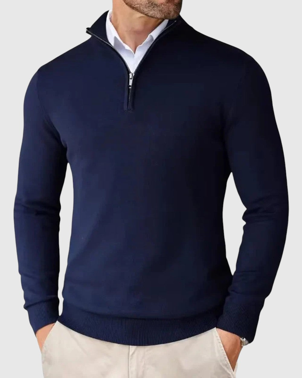 Claudio - Camicia con zip Romeo
