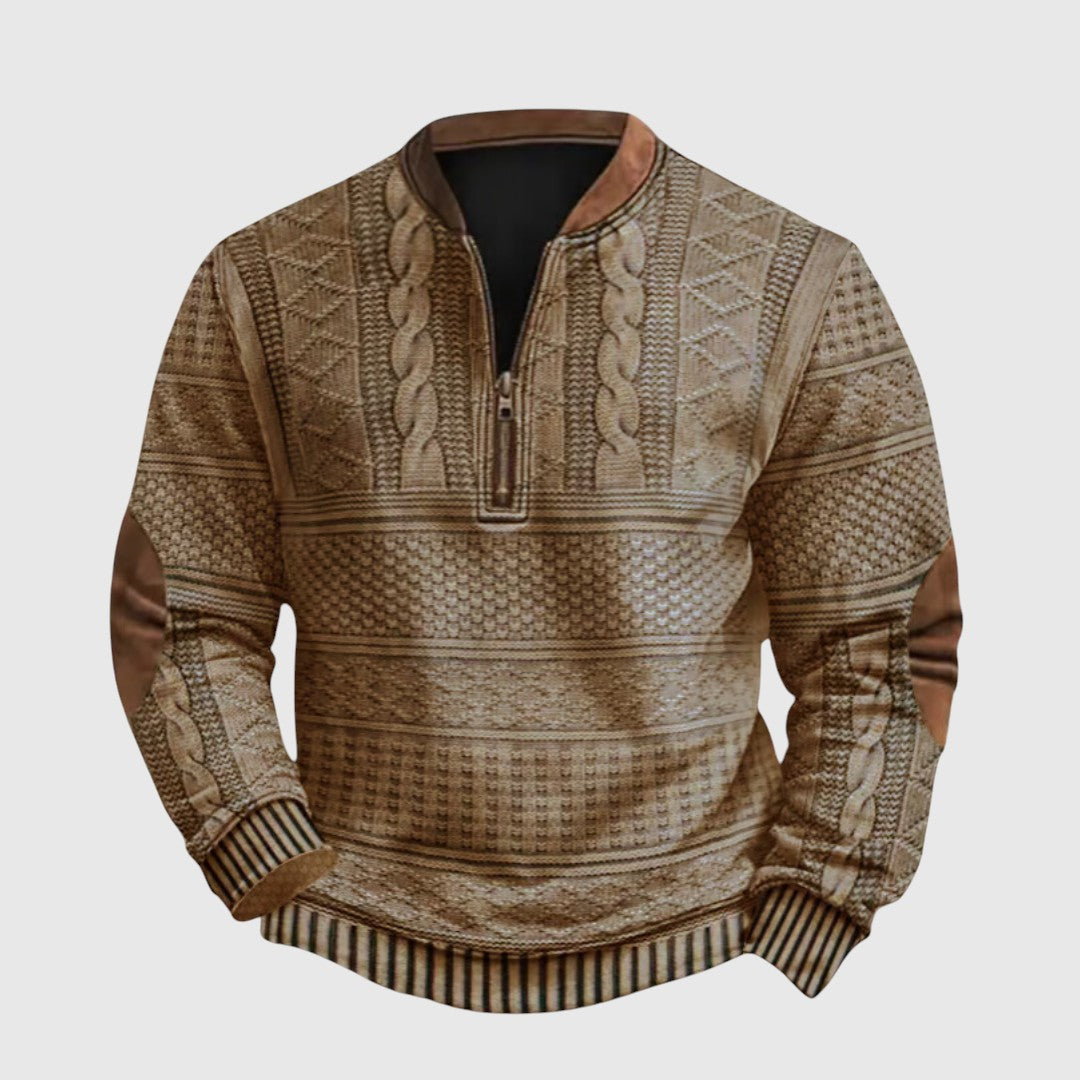 Carlo - Maglione con mezza zip
