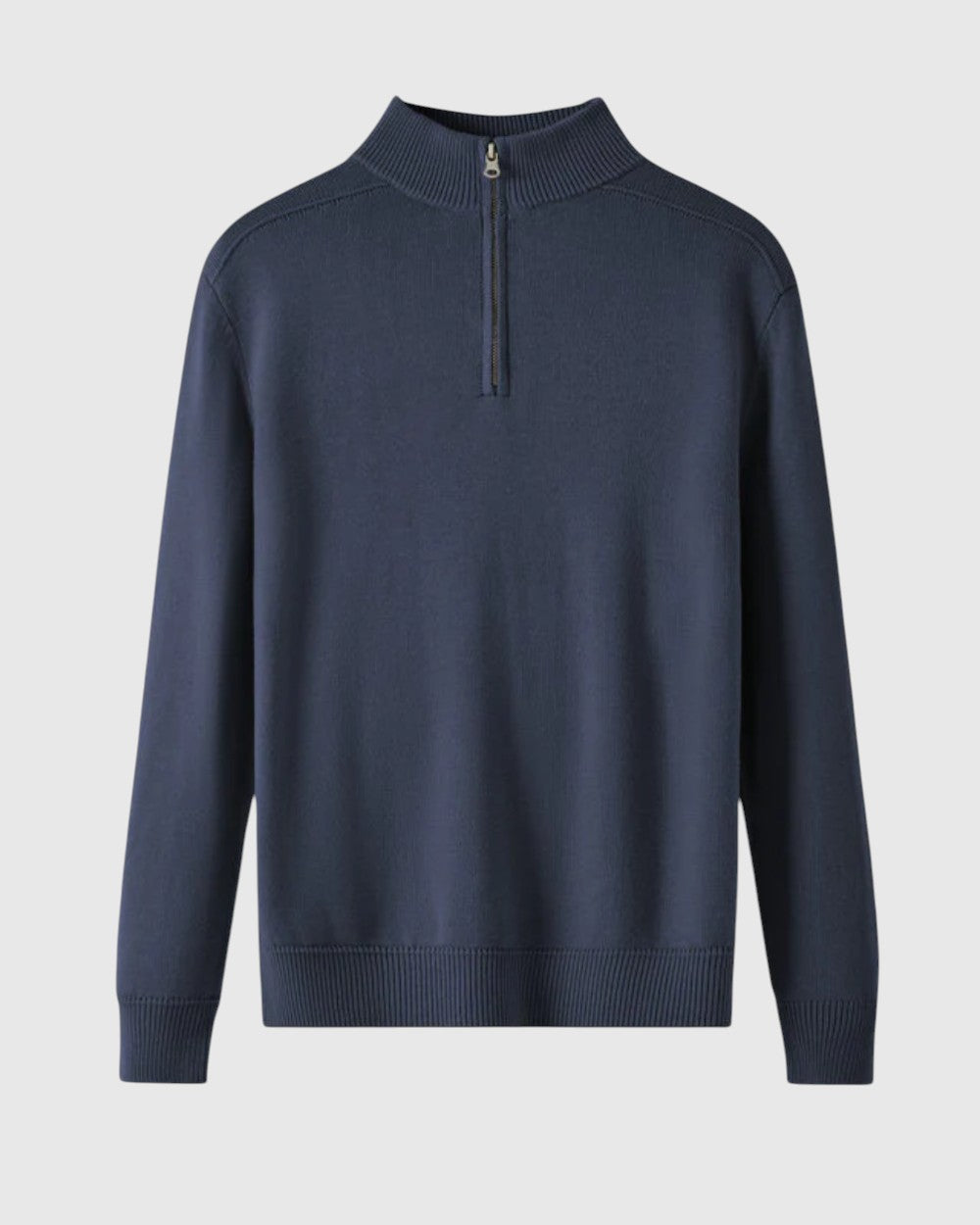 Alberto - Maglione Capri con zip in lana merino