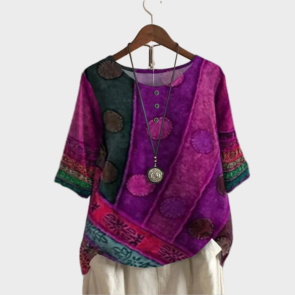 Valeria - Top boho colorato