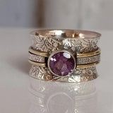 Anello meditativo bohémien in cristallo