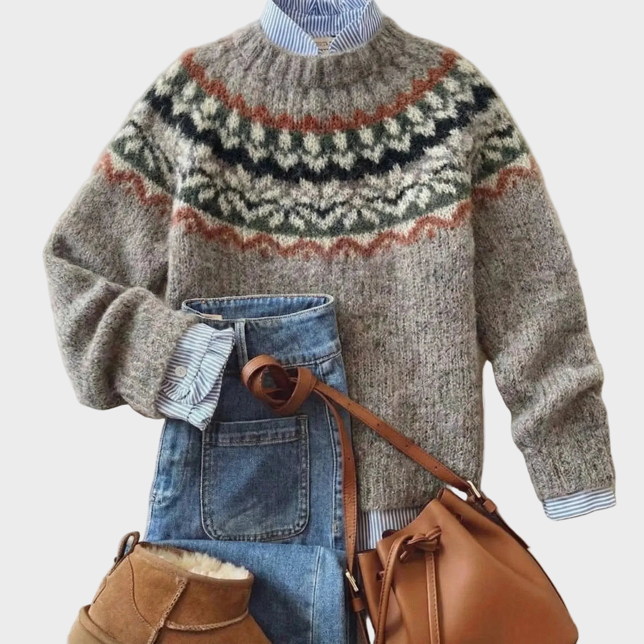 Eleonora - Maglione intrecciato Heritage Nordic