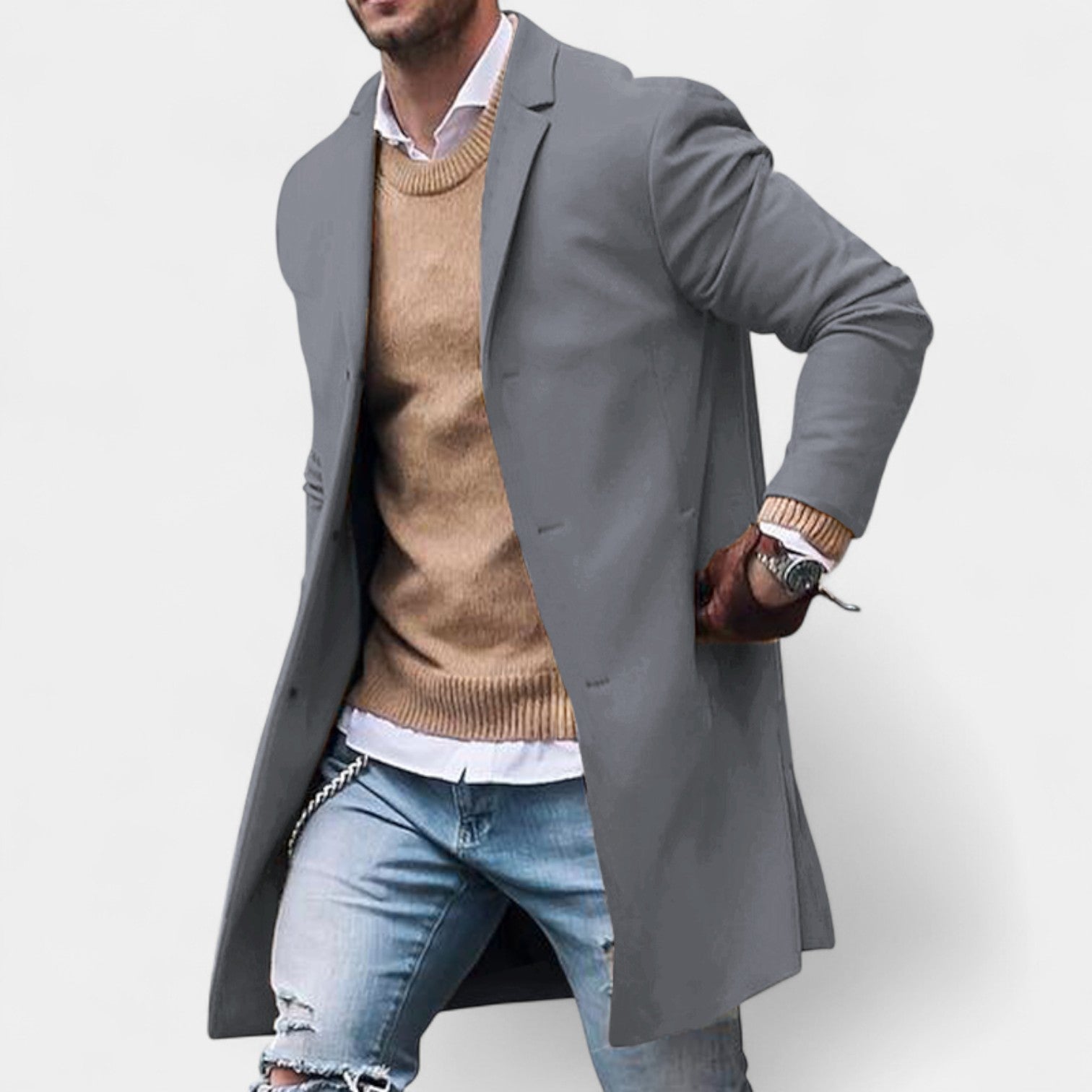 Daniele - Cappotto elegante da uomo con revers