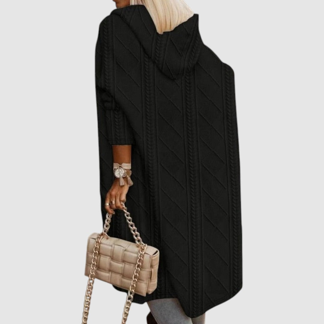 Lucia - Cardigan lungo con cappuccio